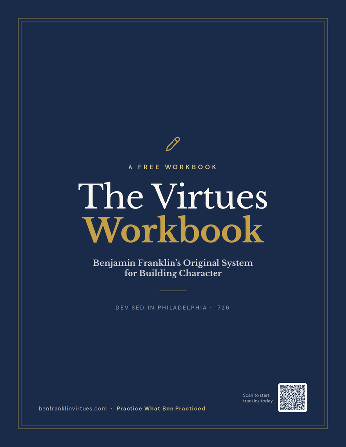 Cover of the free Benjamin Franklin 13 Virtues Worksheet PDF
